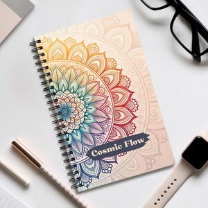 Mandala Journal Notizbuch Achtsamkeit Meditation Geschenkidee Boho Stil Tagebuch Inspiration Sketchbook Spiritual Notebook image 1