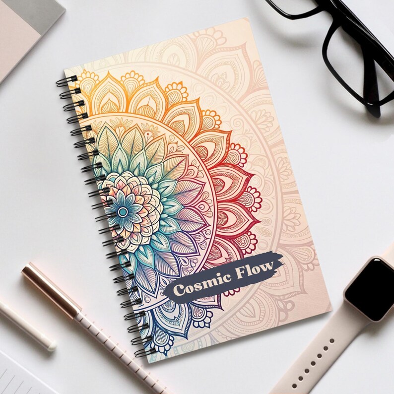 Mandala Journal Notizbuch Achtsamkeit Meditation Geschenkidee Boho Stil Tagebuch Inspiration Sketchbook Spiritual Notebook image 1