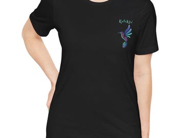T-Shirt mit Kolibri, für Freiheit und Leichtigkeit, Unisex Graphic T-Shirt, Colorful Short Sleeve Shirt