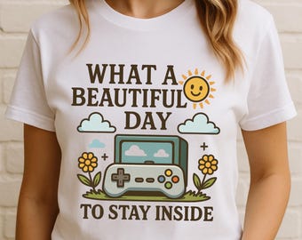 Gamer T-Shirt Retro Controller Introvert Humor Stay Inside Lustiges Gaming Shirt Geschenkidee Nerd Tee Vintage Style Unisex