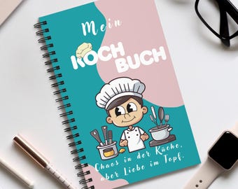 Kids Cookbook: Funny Recipes, Kitchen Chaos Spiral Notebook