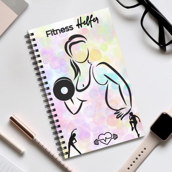 Fitness Planner: Workout Journal for Women, Gym Progress Tracker, Wellness Notebook, Daily Exercise Log A5