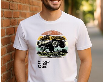 Offroad Car T-Shirt: Wald Abenteuer Design, Cozy Oversize Fit