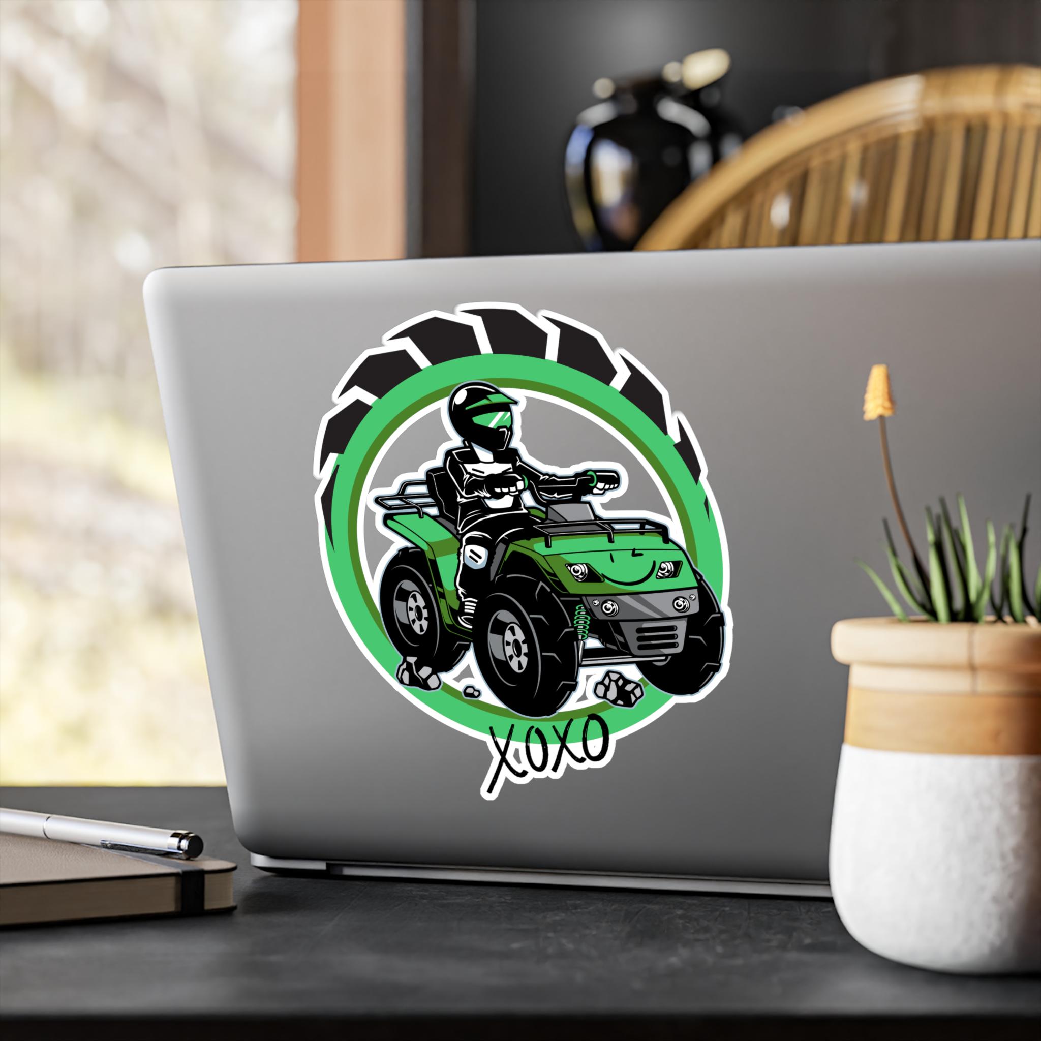 Vinyl Kiss-Cut Stickers Quad Sticker, Quadfahrer Aufkleber, Offroad Motorsport Geschenk Outdoor Abenteuer, Quadbike Deko Aufkleber