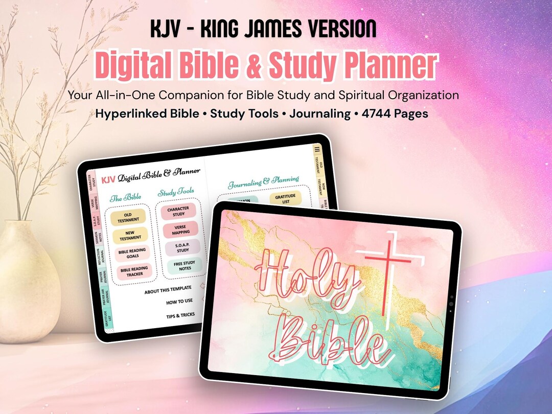 Interactive KJV Digital Bible & Study Planner | Christian Journal for ...