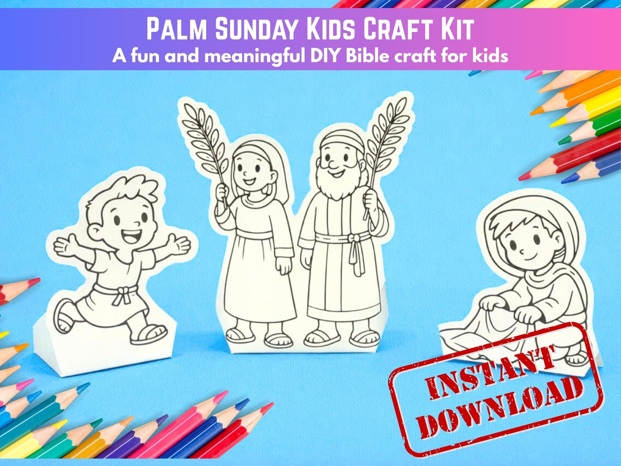 Palm Sunday 3D Paper Diorama Kit – Jesus Enters Jerusalem Bible Craft ...