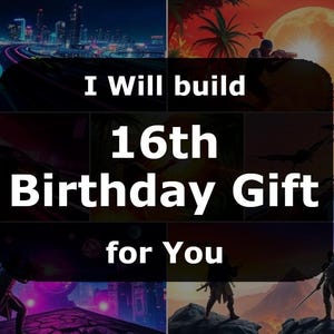 Cadeau de 16e anniversaire, 16e anniversaire, cadeau de 16e anniversaire fille, invitation sweet 16, cadeau sweet 16, cadeau nièce de tante, cadeau d'anniversaire, cadeaux