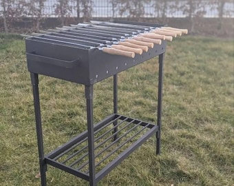 Mangal Grill, 3 mm voor 11 spiesjes met 5 spiesjes, Barbecue BBQ Mangal