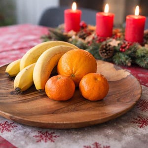 Plato giratorio de madera plato giratorio de 33 cm bandeja giratoria plato de servir