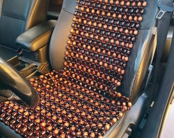 Cuscino per sedile auto in perline di legno – cuscino massaggiante, rinfrescante e traspirante, universale per auto, camion, ufficio, supporto ergonomico per la schiena