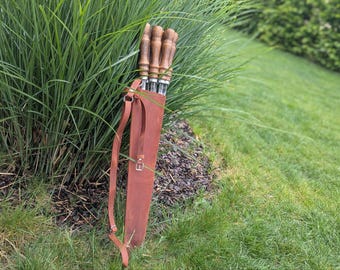 Shish kebab spiesjes 6 stuks shish kebab 62 cm set roestvrij staal houten handvat