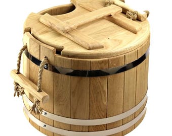 Houten sauna-emmer 20 liter Sauna-emmer Houten emmer As Banya-infusie-emmer