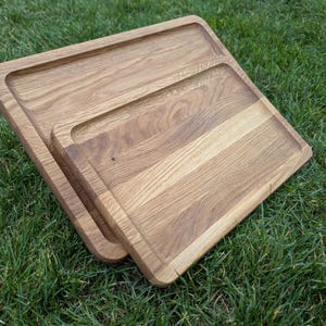 Rectangular ash wood serving board, suitable for drinks and snacks, 25x20/30x20/35x25 cm