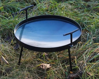 Grillschale Feuerschale Ø 40 cm aus Stahl und Abdeckung mit Tasche des Sets