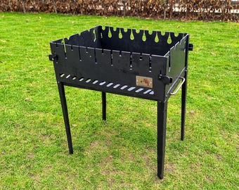 Opvouwbare Mangal Grill – Houtskoolgrill voor Shashlik en BBQ