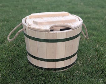 Wooden Sauna Bucket 15/20/25 Liter – Traditional Sauna Water Pail