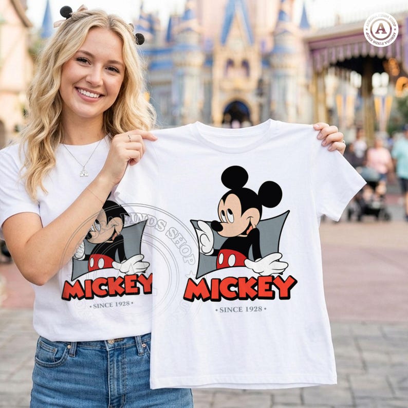 Mickey Mouse Since 1928 PNG, Vintage Mickey Mouse PNG, Disneyland Trip Shirt Design, Retro Classic Mickey Mouse Sublimation PNG File image 3