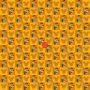 Pluto sömlöst mönster JPEG, Pluto schackrutigt tygtryck, Pluto digitalt papper JPG-filnedladdning bild 2