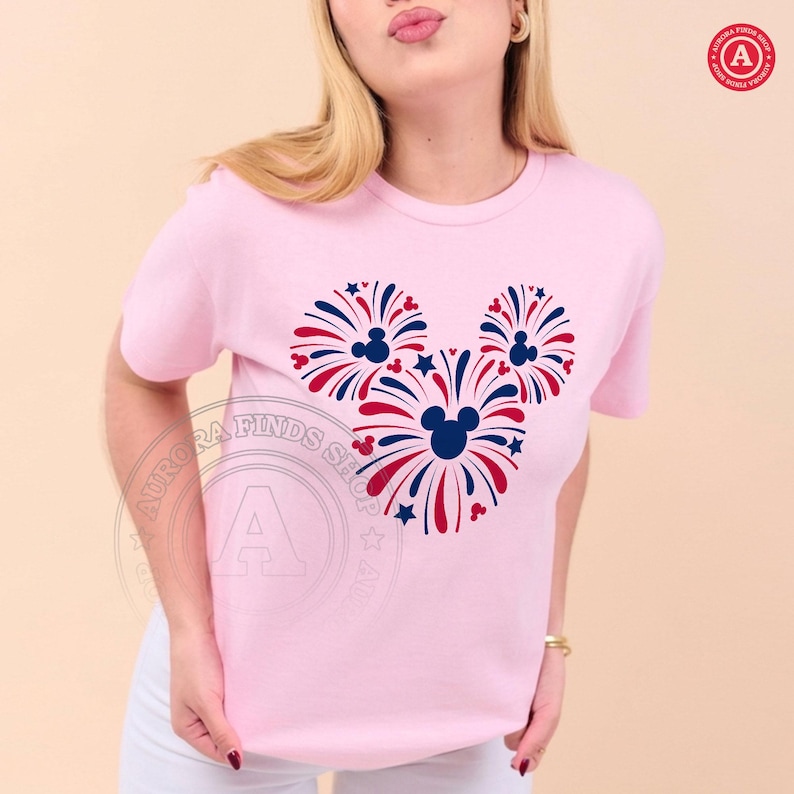 Mickey Mouse 4th of July SVG PNG, Patrioti Mickey Mouse, Mickey Fireworks svg, Patriotic Mickey Fireworks Png, Independence Day Mickey Head image 3