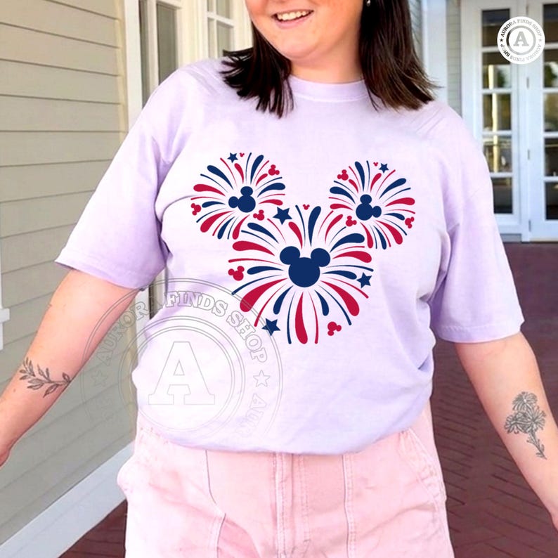 Mickey Mouse 4th of July SVG PNG, Patrioti Mickey Mouse, Mickey Fireworks svg, Patriotic Mickey Fireworks Png, Independence Day Mickey Head image 4