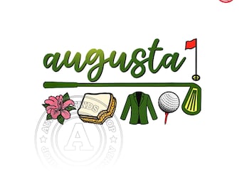 Augusta Golf PNG, Masters Golf Inspired Shirt Design, Augusta Georgia Golf Lover PNG, Golf Sublimation Download