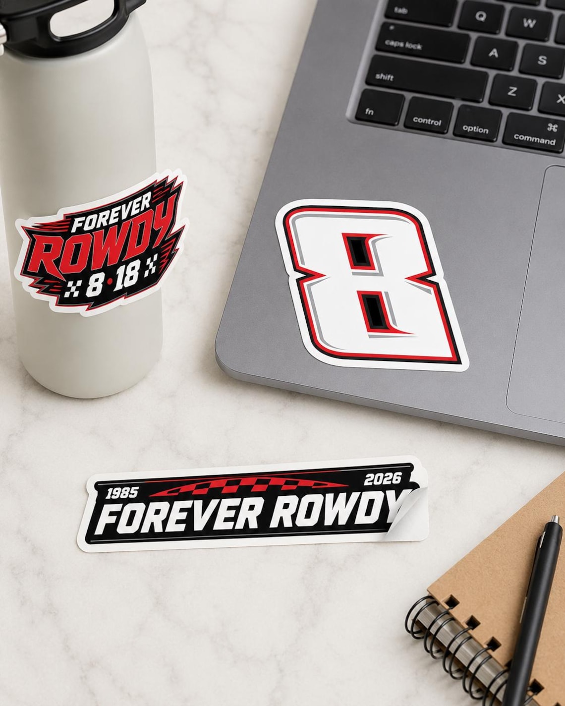 Rowdy Window Sticker Kyle Busch Memorial Png, Kyle Busch Forever Rowdy PNG, 8 18 Racing ...