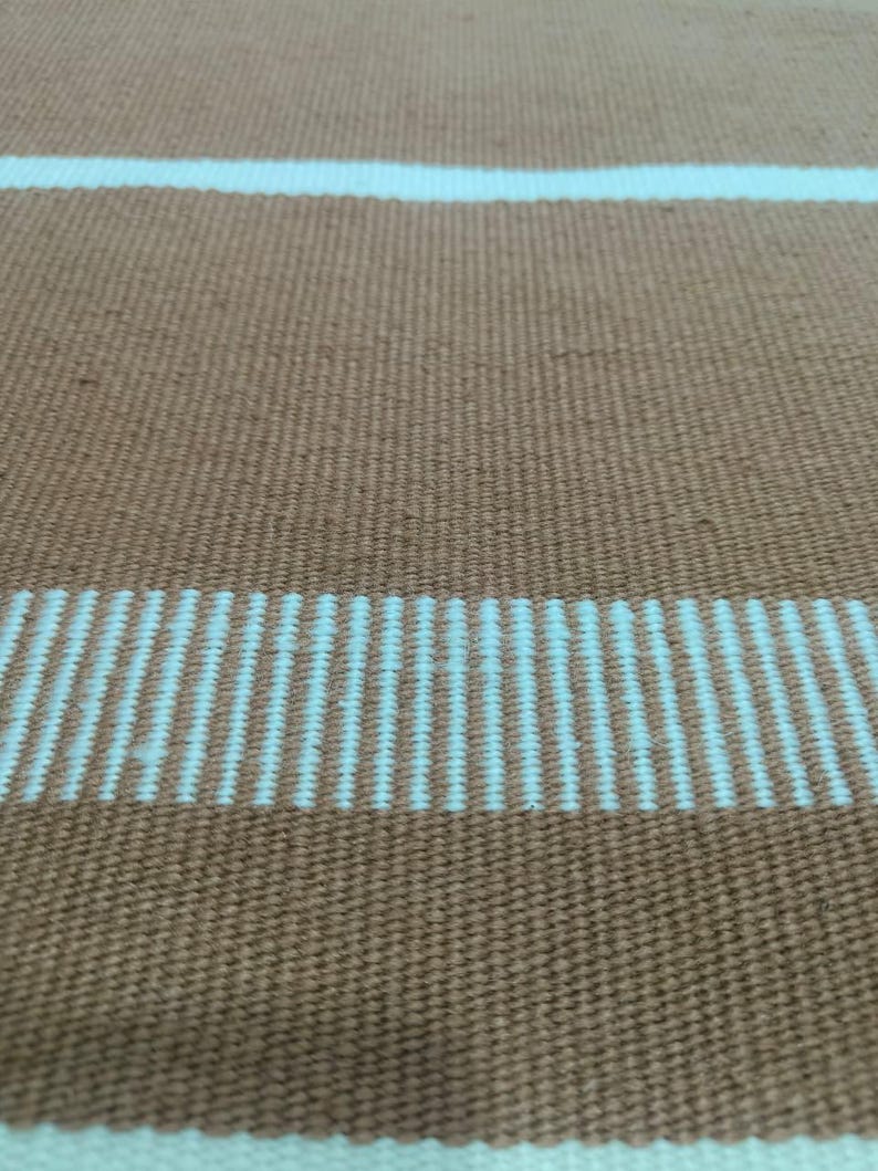 Side-angle shot showing thickness, durability, and flatweave construction.