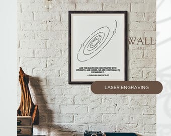 Islamic Space-Themed Wall Art – Laser Engraving Digital Files