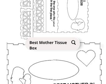 Best mother - Tissue Box - Laser Engraving - Digital File