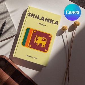 Sri lanka Travel Photo Book Template, Printable Travel Diary, Decorative Travel Book, Canva Travel Ebook Template, Coffee Table Book