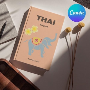 Korea Reise Fotobuch Vorlage, Druckbares Korea Reisetagebuch, Dekoratives Reisebuch, Canva Reise Ebook Vorlage, Couchtischbuch