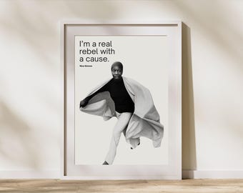 Nina Simone Quote Poster: Black History Jazz Icon Art (Digital Download)