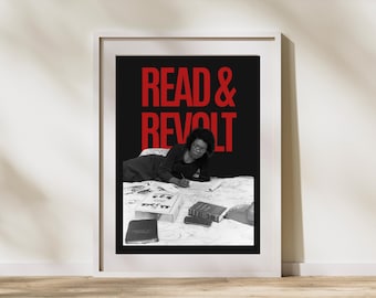 Read & Revolt Wall Art - Maya Angelou Poster - International Women&#39;s Day - Literary Activism Poster - Digital Download For Readers