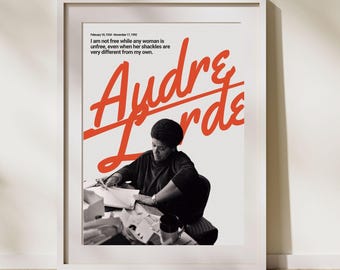 Audre Lorde Feminist Quote Print: Black History Empowerment Poster (Digital Download