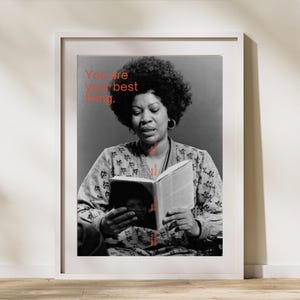 Toni Morrison Art Print - You Are Your Best Thing Quote - Literary Digital Wall Art - Black History Decor - Inspirational Author Gift