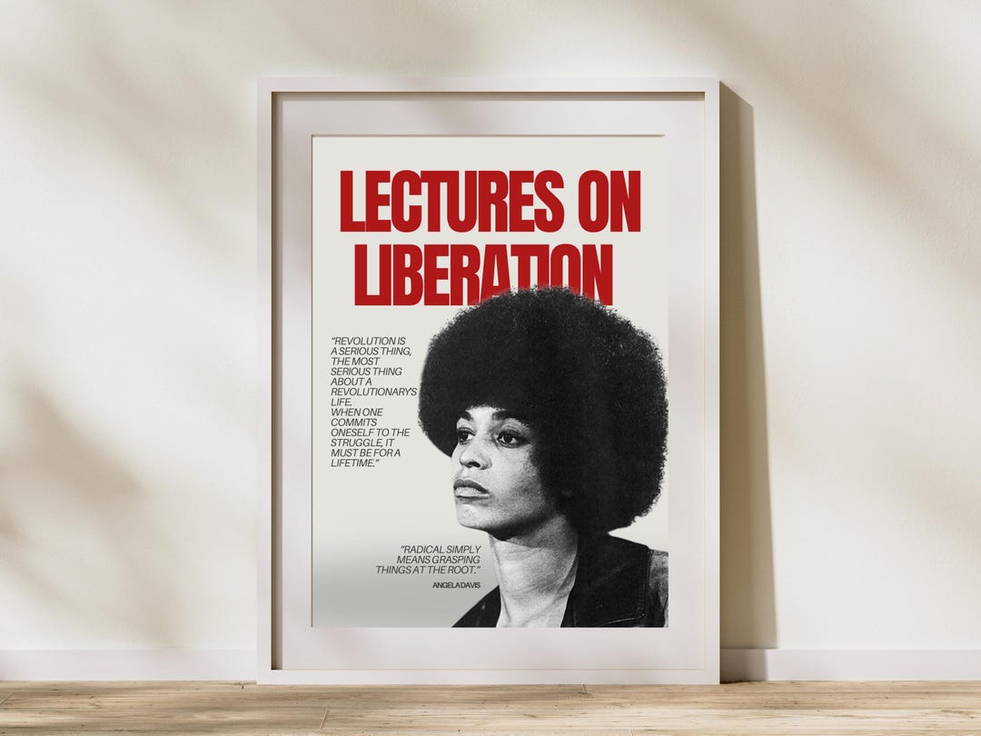 Angela Davis Feminist Wall Art – Radical Liberation Poster Digital ...