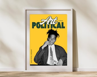 Basquiat Political Pop Art Print: Urban Retro Decor (Digital Download)