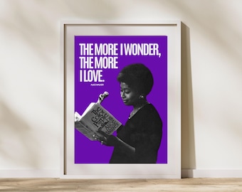 Alice Walker The Color Purple Quote Print – Black Women Wall Art Digital Download