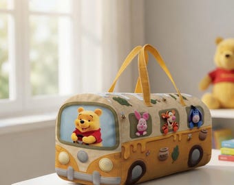 Bolsa de lona acolchada de Winnie the Pooh, bolsa de viaje de Winnie the Pooh, bolsa para vacaciones familiares en Disneyland, regalo para el Día de la Madre