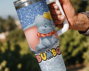 Dumbo Elefant Becher 40 Unzen, Dumbo Kaffeebecher Thermobecher, Dumbo Griffbecher 40 Unzen