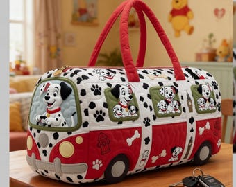 101 Dalmatians Quilted Duffle Bag, 101 Dalmatians Travel Duffle Bag, Disneyland Family Vacation Bag, Mother Day Gift