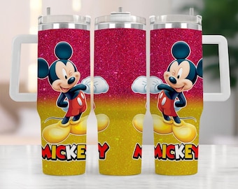 Mickey Mouse Becher 40 Unzen, Mickey Kaffeebecher Thermobecher, Mickey Handle Cup 40 Unzen
