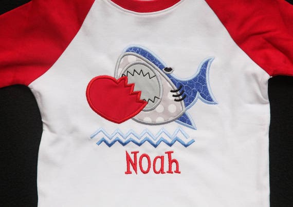 Valentine Shark Bite Shirt Etsy