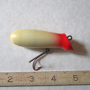 AW288 Old Wooden JK Rush NY tango Lure Antique Fishing Tackle Box Lure