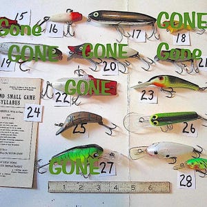 bass lure lot Trucker Lures Lizard 6" Crankbait  Guide's Choice Pro Shop LOT BT100 Vintage Fishing Lure Lot in