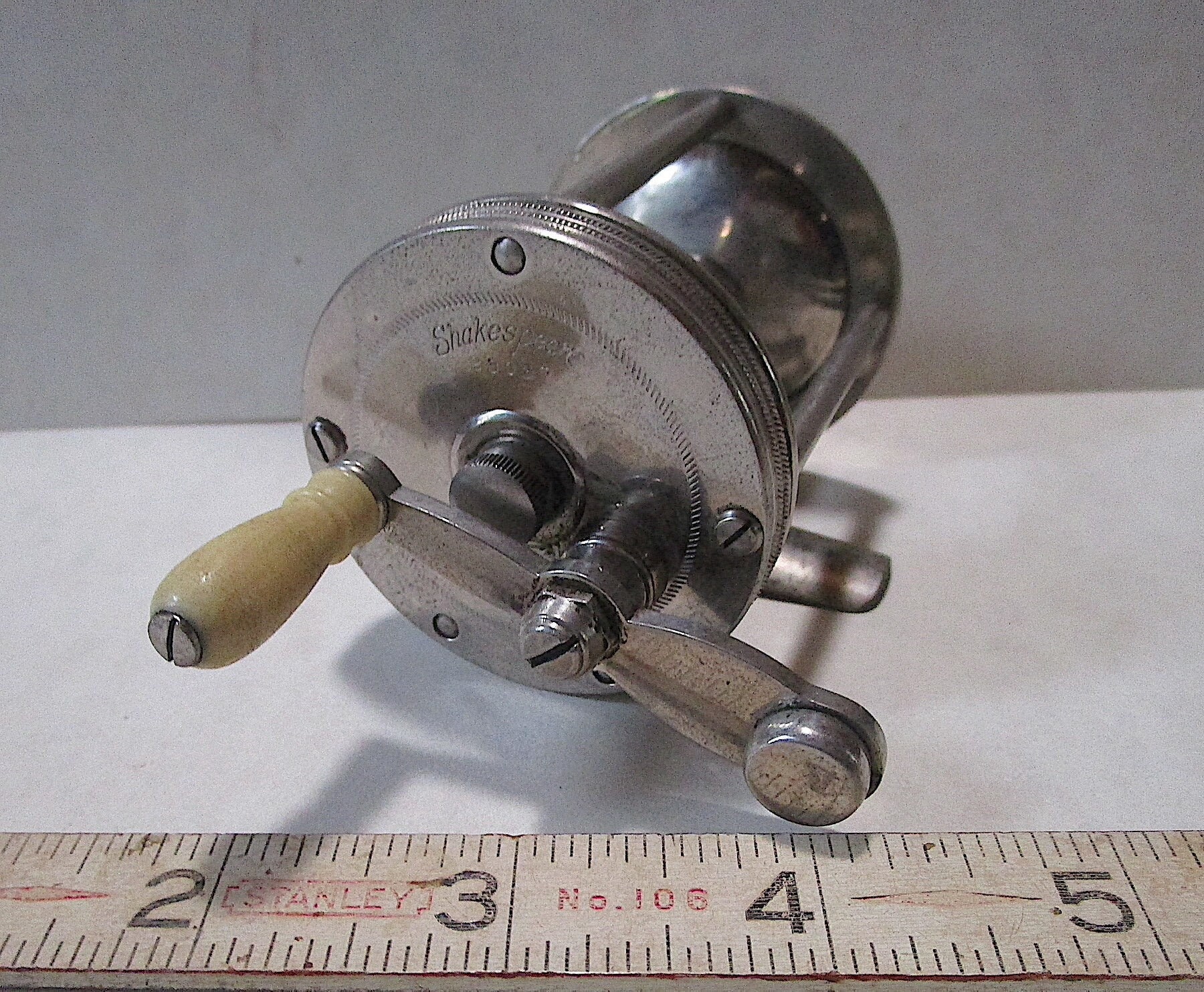 SM167 Old Vintage Hermos Wire Line Fishing Reel Meisselbach, Herbach &  Moskowitz, Ocean City Unique Reel Style, EX, With Line 