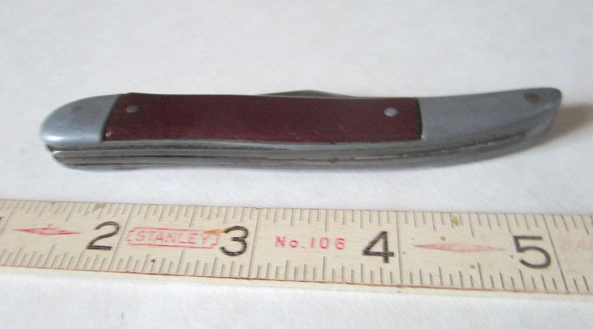 Was 24 EC16 Vintage Old Thornton 2-blade Folding Pocket Fishing Knife  Uncommon Model -  Singapore
