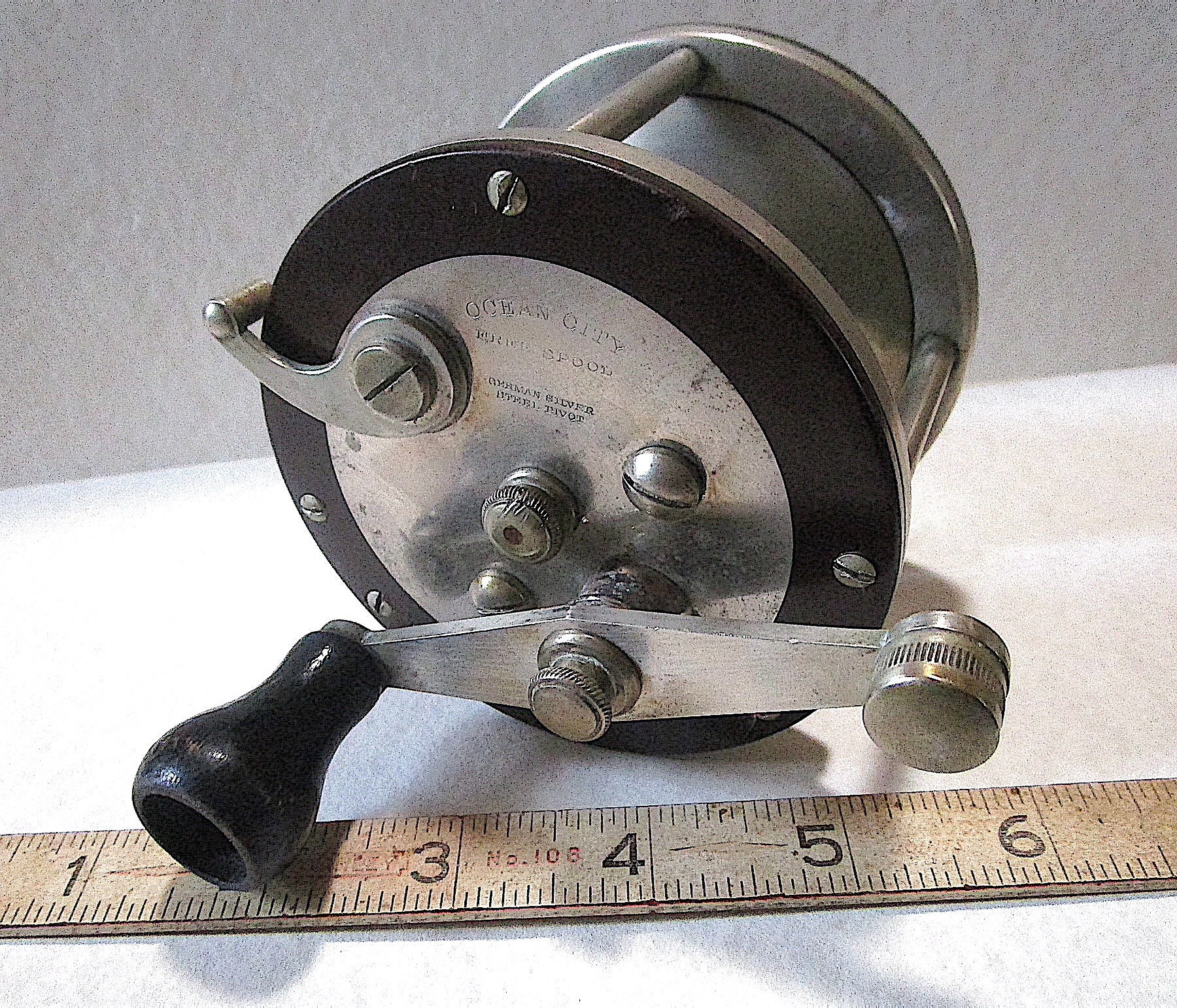 SM172 Very Old Vintage Ocean City free Spool Nickel Silver Fishing Reel A  Beast EX Cond Classic Design FREE SHIPPING -  Ireland
