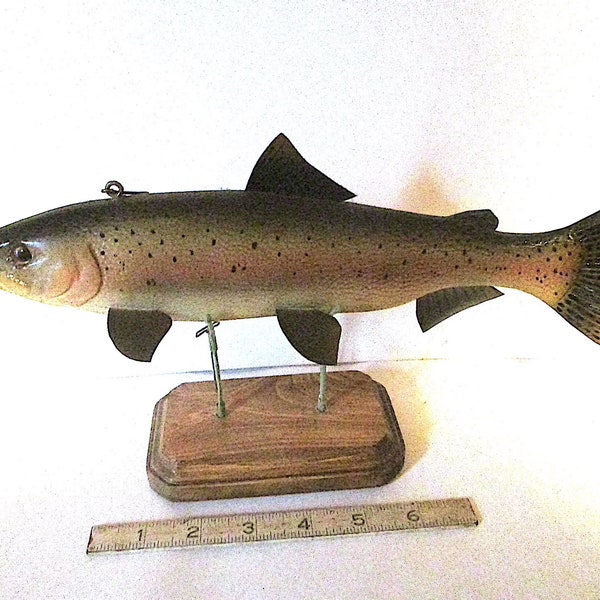 Big & Fancy Wood Display Stand for Stangland decoy/others and old vintage lures! Display that favorite as it should be!