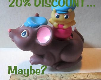 LL F225 20% DE DESCUENTO... ¿Quizás? ¡Set Glo Bug "Ratón de Campo y Cappy"! ¡De la familia Glo Friends! ¡Brillan! ¡Figuras de juguete retro vintage!